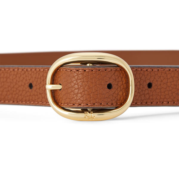 Lauren Tan Pebbled Leather Belt Lauren 2