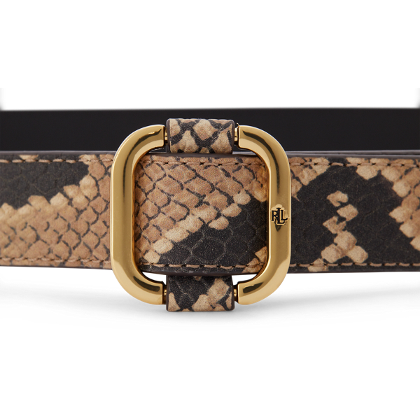 Nude Leather Slide-Buckle Belt Lauren 2