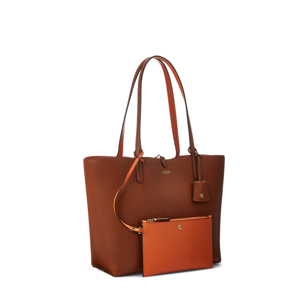 Faux Leather Reversible Tote Bag