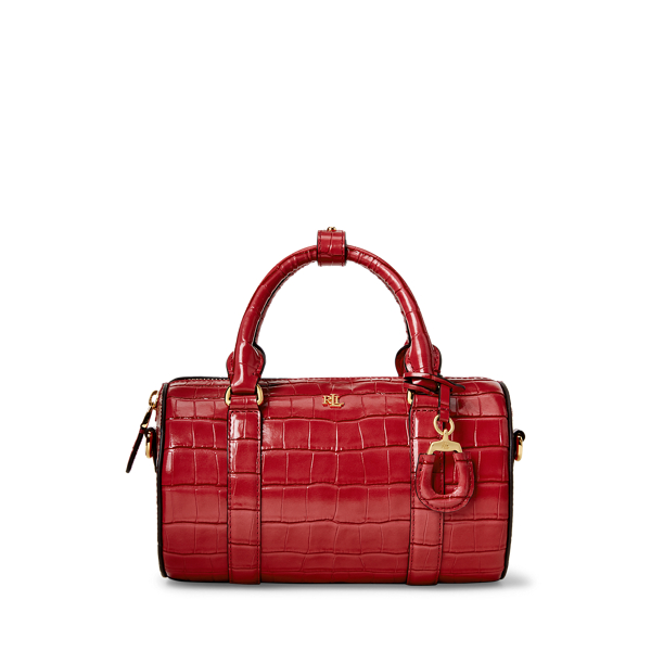 Kleine Lederhandtasche Lauren in RL Red 1
