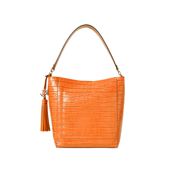 Persimmon Embossed Medium Adley Shoulder Bag Lauren 3