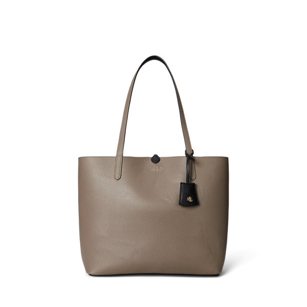 Reversible vegan leather tote bag on sale