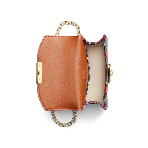 Tan/Navy Mini Beckett Crossbody Bag Lauren 4