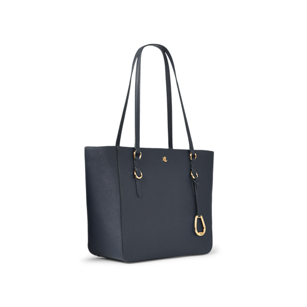 Lauren Navy Leather Medium Shopper Lauren 2