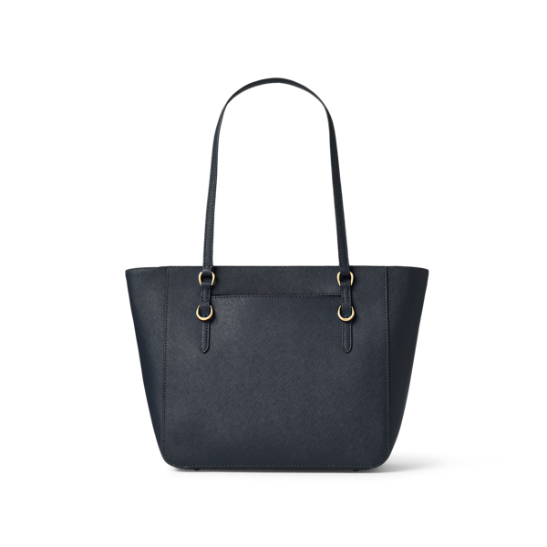 Lauren Navy Leather Medium Shopper Lauren 3