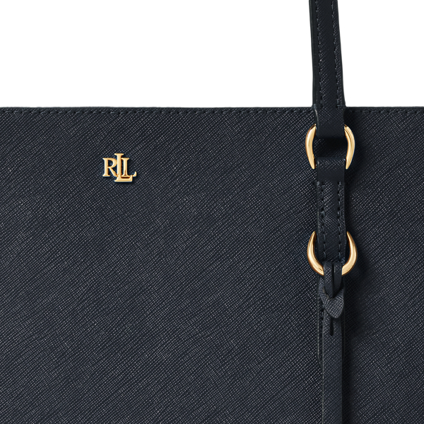 Lauren Navy Leather Medium Shopper Lauren 5