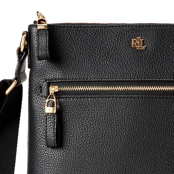 Black Leather Medium Jetty Crossbody Lauren 7