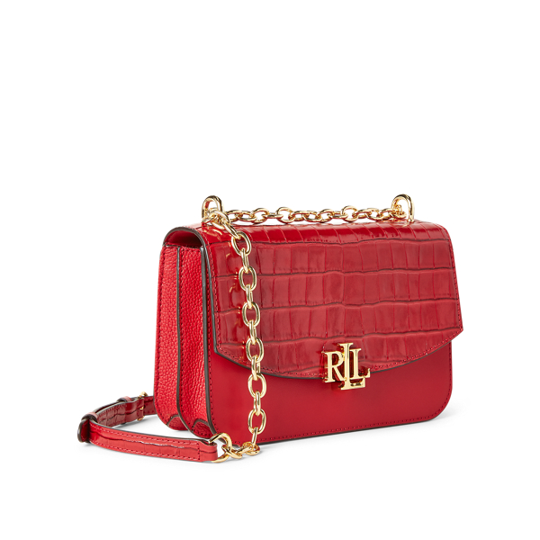 RL Red Medium Leather Crossbody Bag Lauren 2