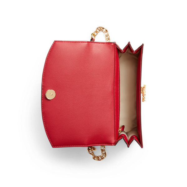 RL Red Medium Leather Crossbody Bag Lauren 4
