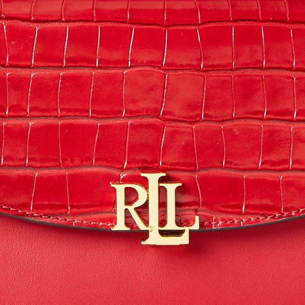 RL Red Medium Leather Crossbody Bag Lauren 5