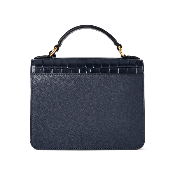 Lauren Navy Leather Small Beckett Satchel Lauren 3