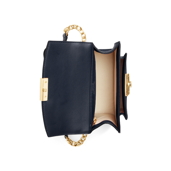 Lauren Navy Leather Small Beckett Satchel Lauren 4