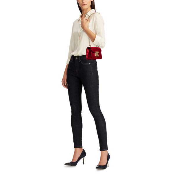 Borsa a tracolla Beckett mini Lauren in Rl Red 7