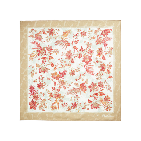 Cream Lydia Silk Square Scarf Lauren 2