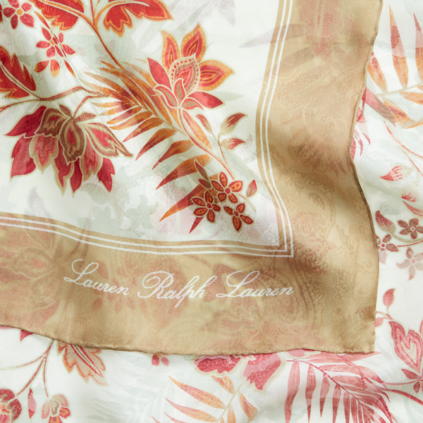 Cream Lydia Silk Square Scarf Lauren 3