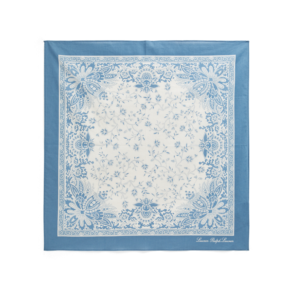 Shibori Blue Lisa Square Silk Scarf Lauren 2