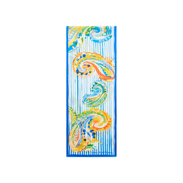 Dark Turq Angie Silk-Twill Scarf Lauren 2
