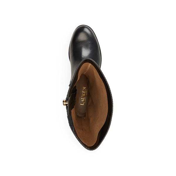 Black Baylee Leather Boot Lauren 4