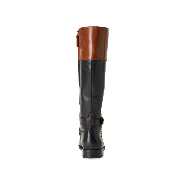 Black/Deep Saddle Tan Baylee Leather Boot Lauren 3