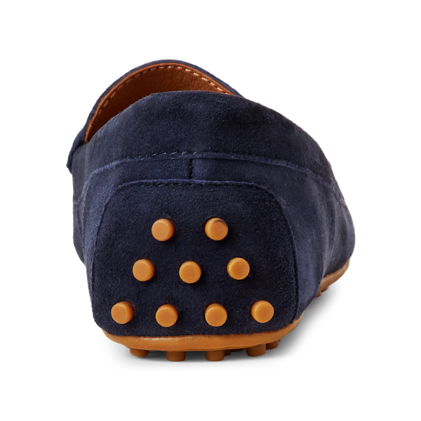 Lauren Navy/Gold Barnsbury Suede Loafer Lauren 3