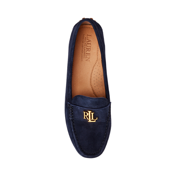 Lauren Navy/Gold Barnsbury Suede Loafer Lauren 4