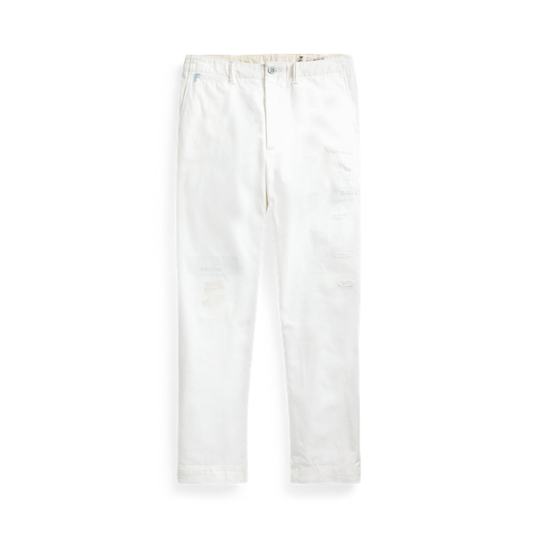 Relaxed Fit Distressed Chino Pant