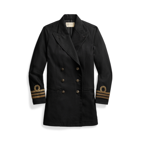 Chaqueta de sarga y solapa de pico RRL en 1