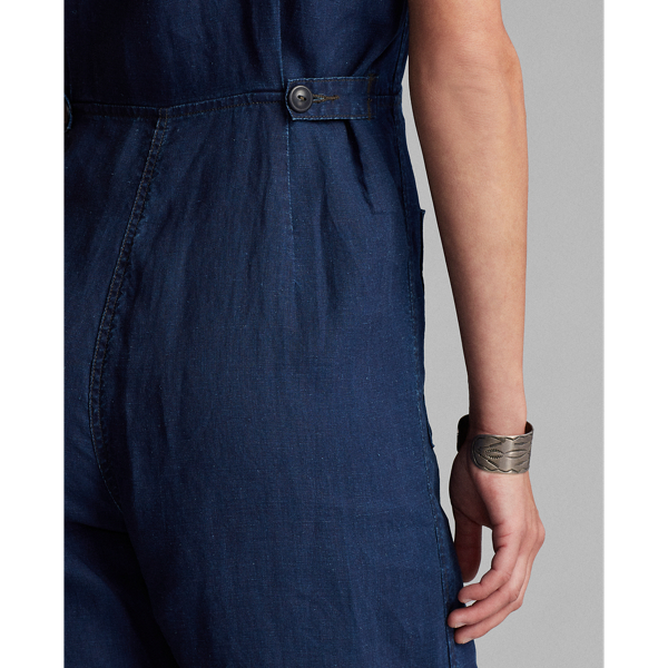 Brielle Wash Indigo Linen Coverall RRL 5