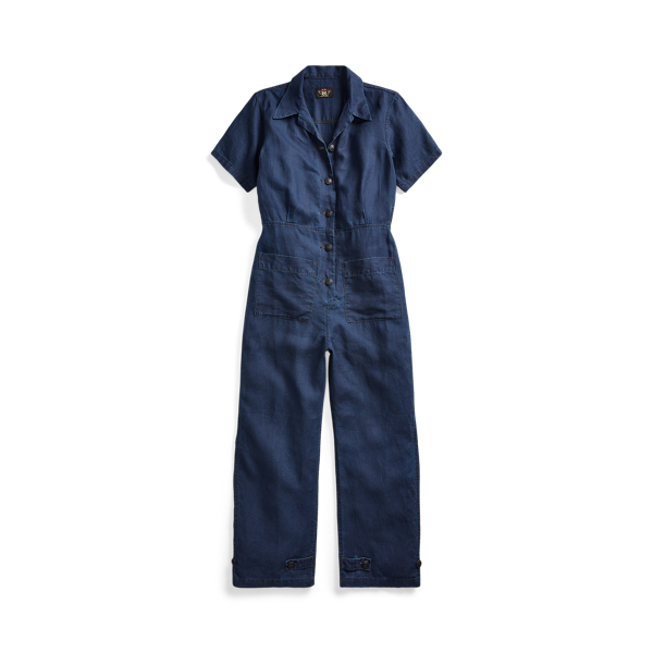 Indigo Linen Coverall RRL em 1