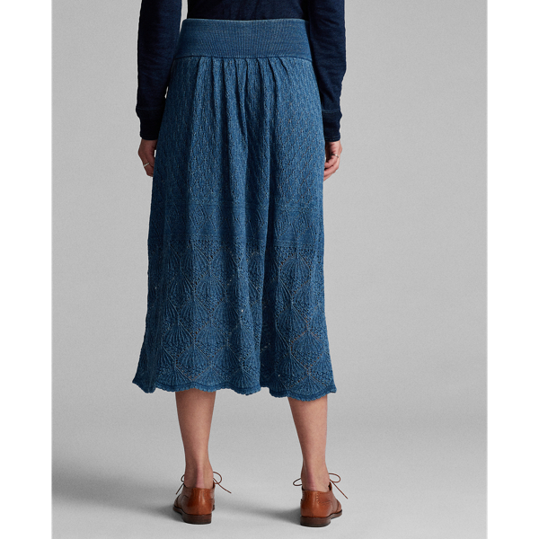 Indigo Indigo Pointelle Skirt RRL 4