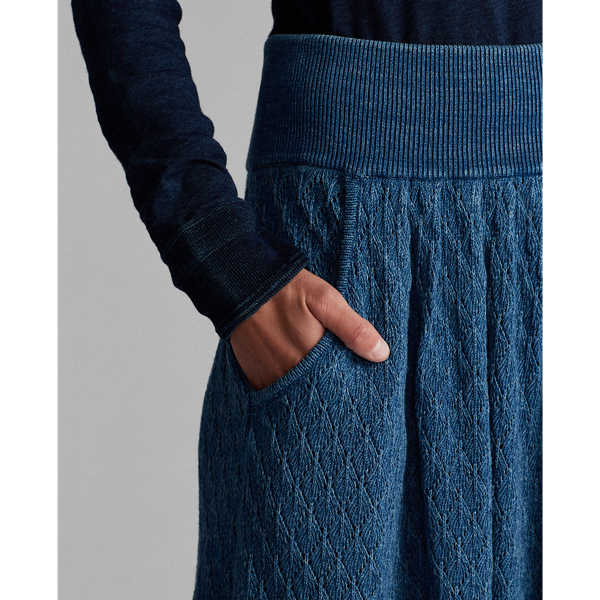 Indigo Indigo Pointelle Skirt RRL 5