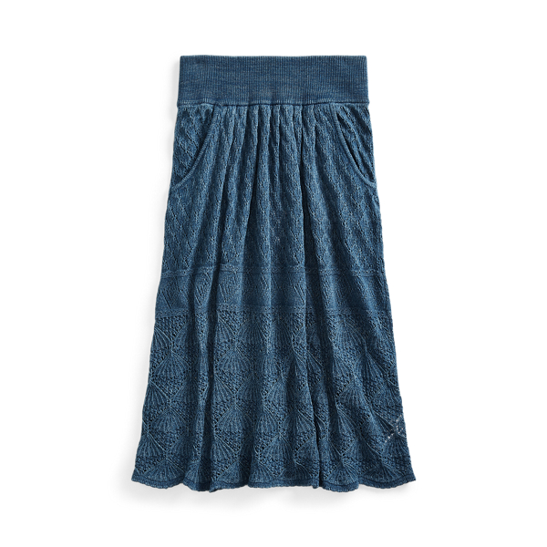 Indigo Pointelle Skirt RRL em 1