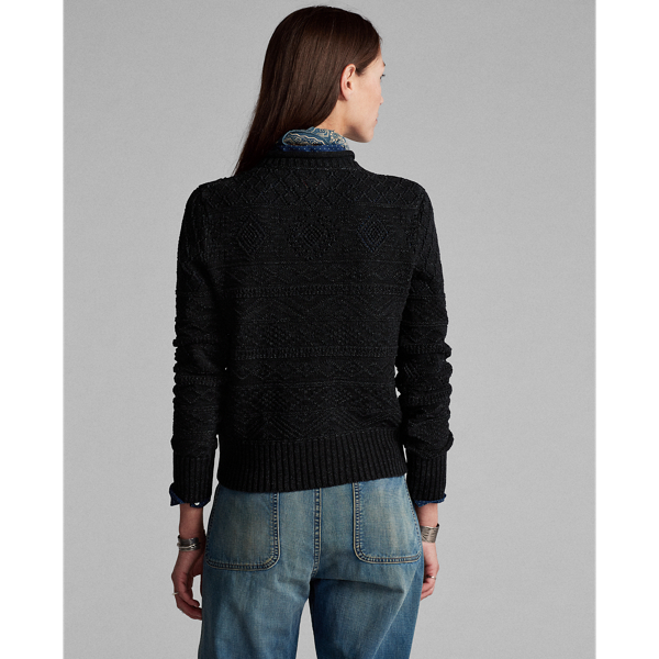Black Indigo Cotton-Linen Jumper RRL 4