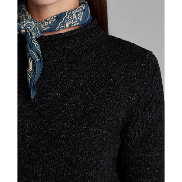 Black Indigo Cotton-Linen Jumper RRL 5