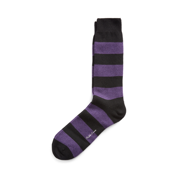 Striped Cashmere-Blend Socks Purple Label em 1