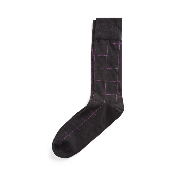 Mercerized Cotton Dress Socks Purple Label 1