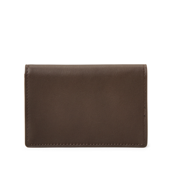 Brown Calfskin Card Case Polo Ralph Lauren 2