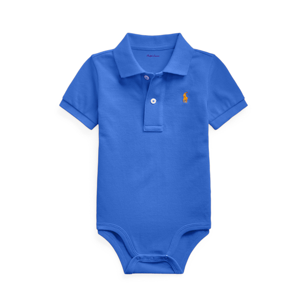 Cotton Mesh Polo Bodysuit Baby Boy 1