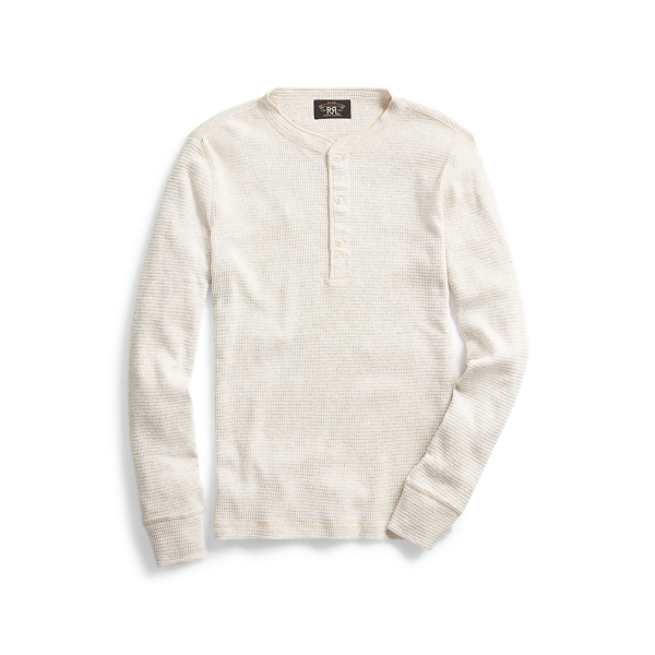 Waffle-Knit Henley shirt RRL 1