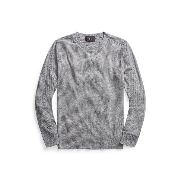 Waffle-Knit Cotton Crewneck
