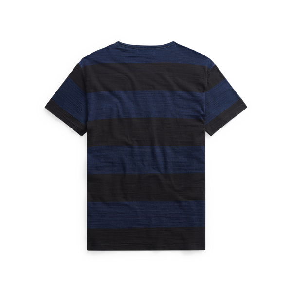 Indigo/Sulphur Black Indigo Striped Pocket T-Shirt RRL 2