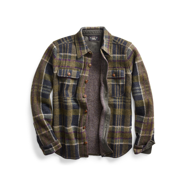 Olive Multi Plaid Workshirt Jumper RRL 3