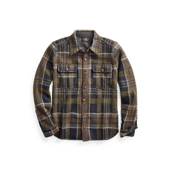 Karierter Arbeitshemd-Pullover RRL in 1