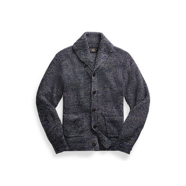 Cardigan sciallato in cotone e lino RRL in 1