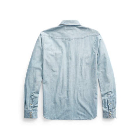 Мужские рубашки Ralph Lauren Slim Fit Chambray Western Shirt