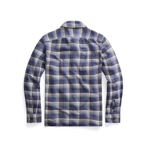 Navy/Grey Plaid Twill Workshirt RRL 2