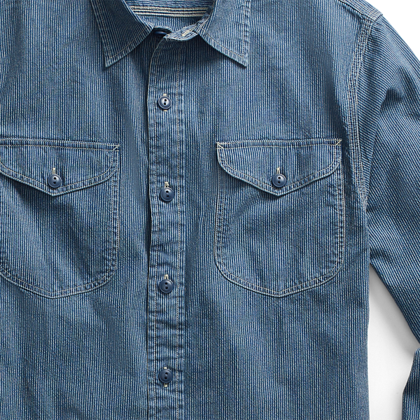 Indigo Indigo Striped Workshirt RRL 3