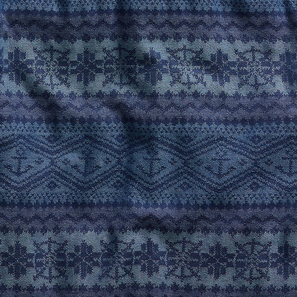 Indigo/Dark Blue Fair Isle Jacquard Workshirt RRL 4