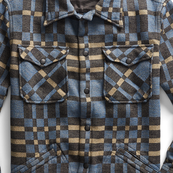 Blue/Black Jacquard Overshirt RRL 3