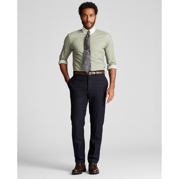 Slim Fit Contrast-Collar Shirt